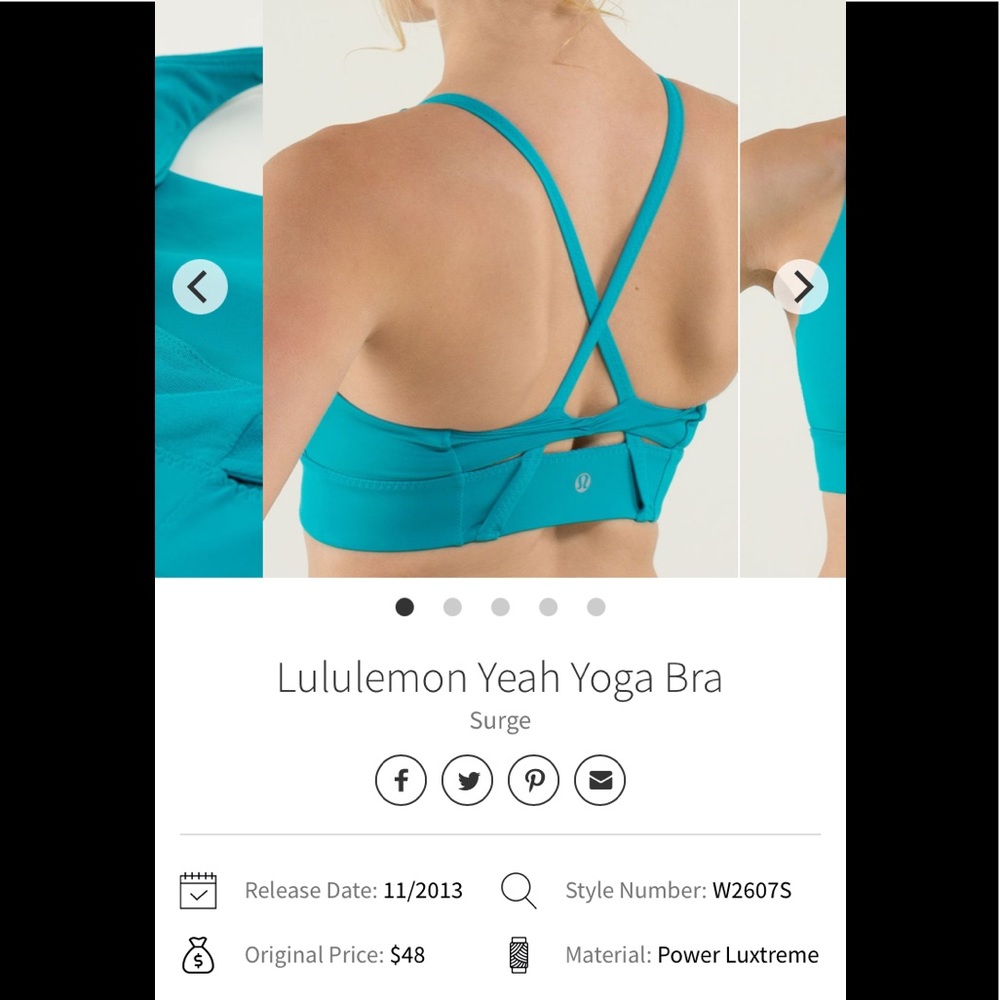 Lululemon yeah yoga bra size 6